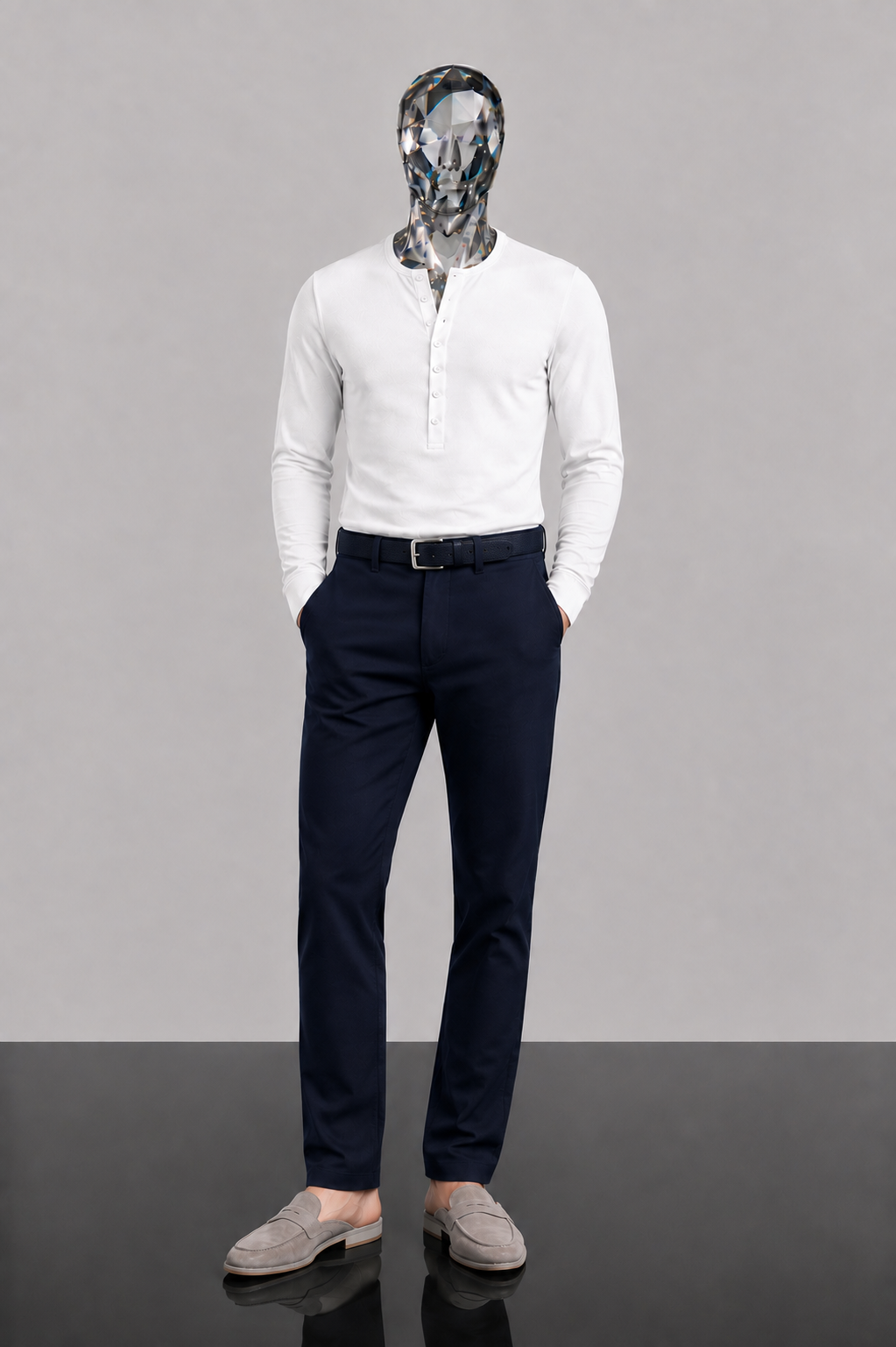 White Wool Henley