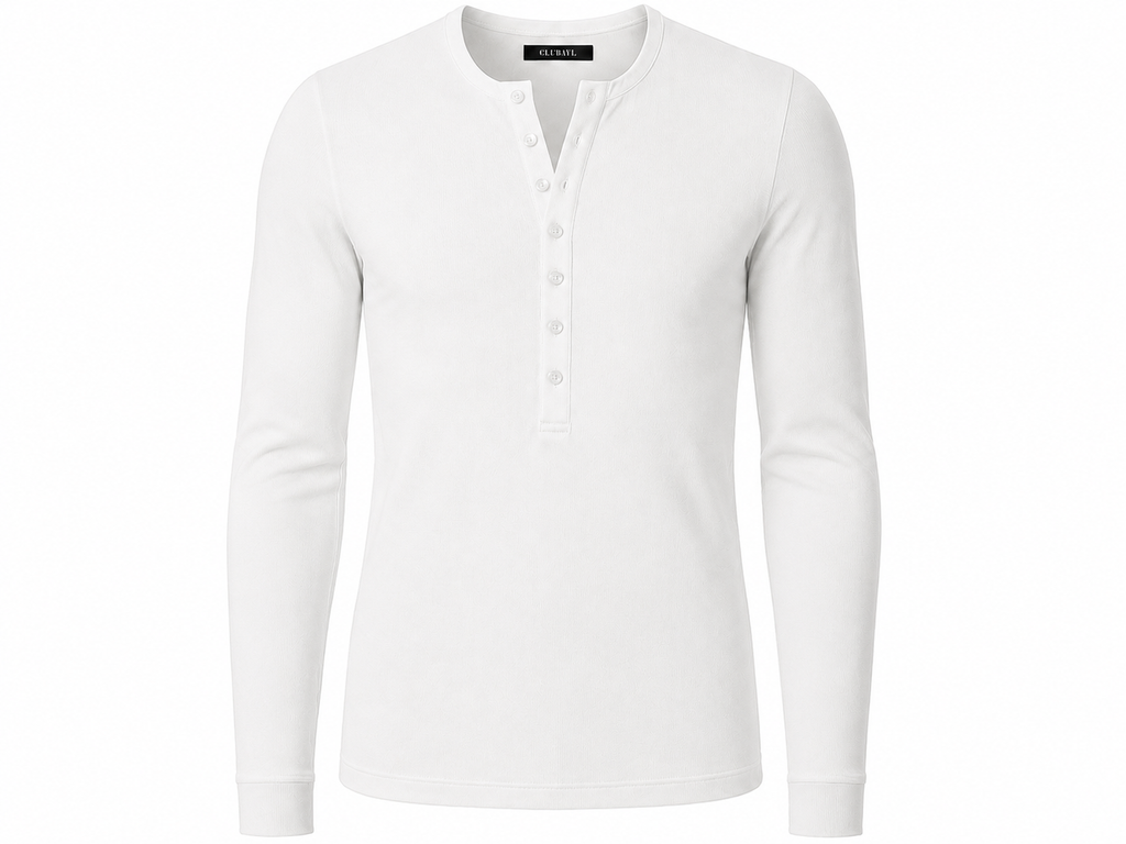 White Wool Henley