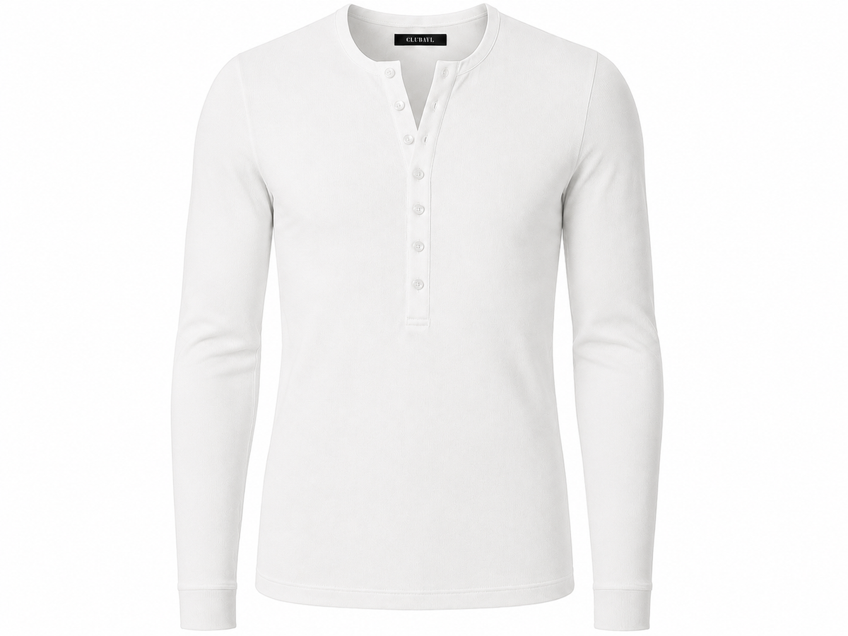 White Wool Henley