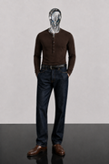 Brown Wool Henley