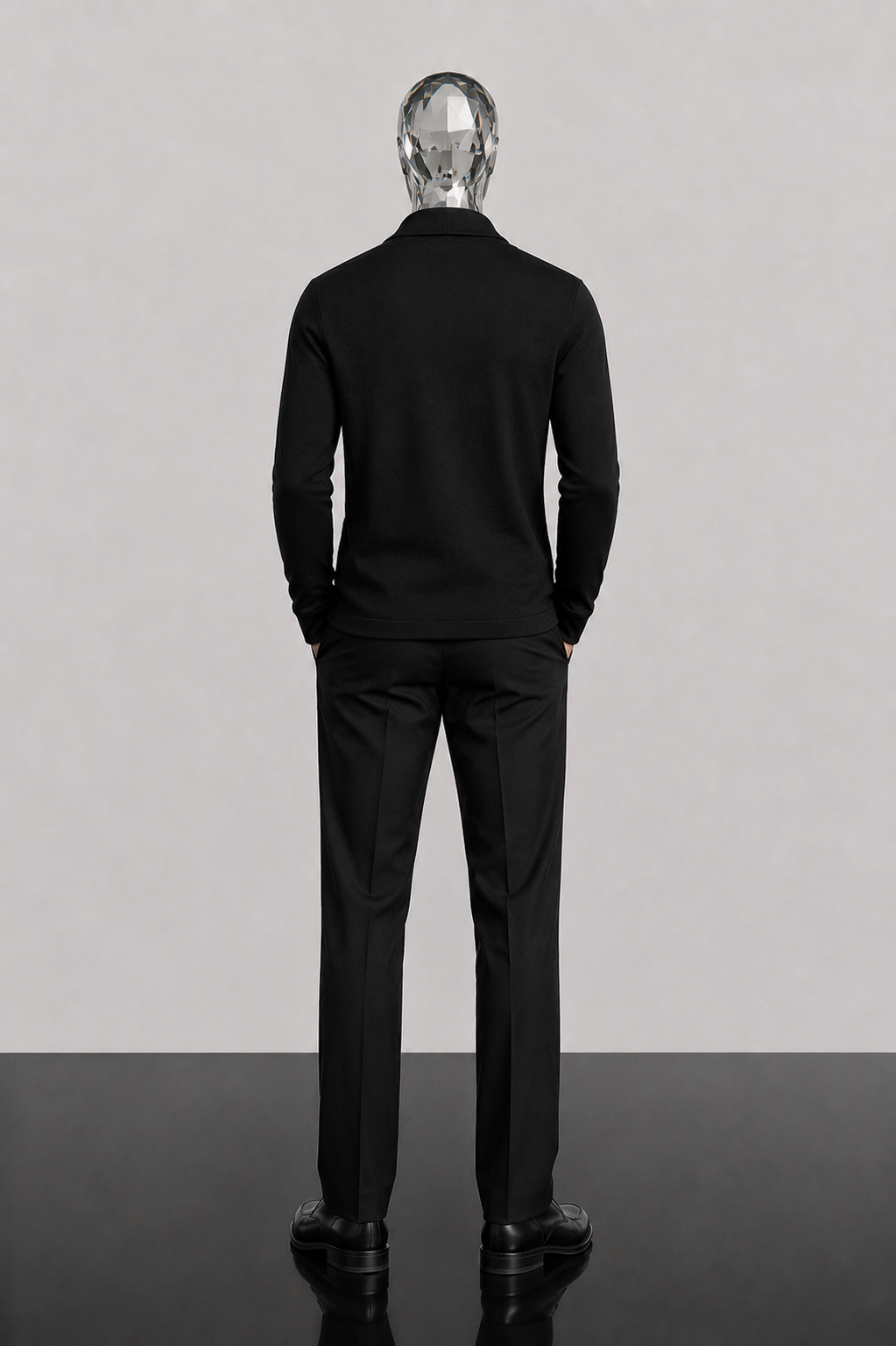 Black Wool Cardigan