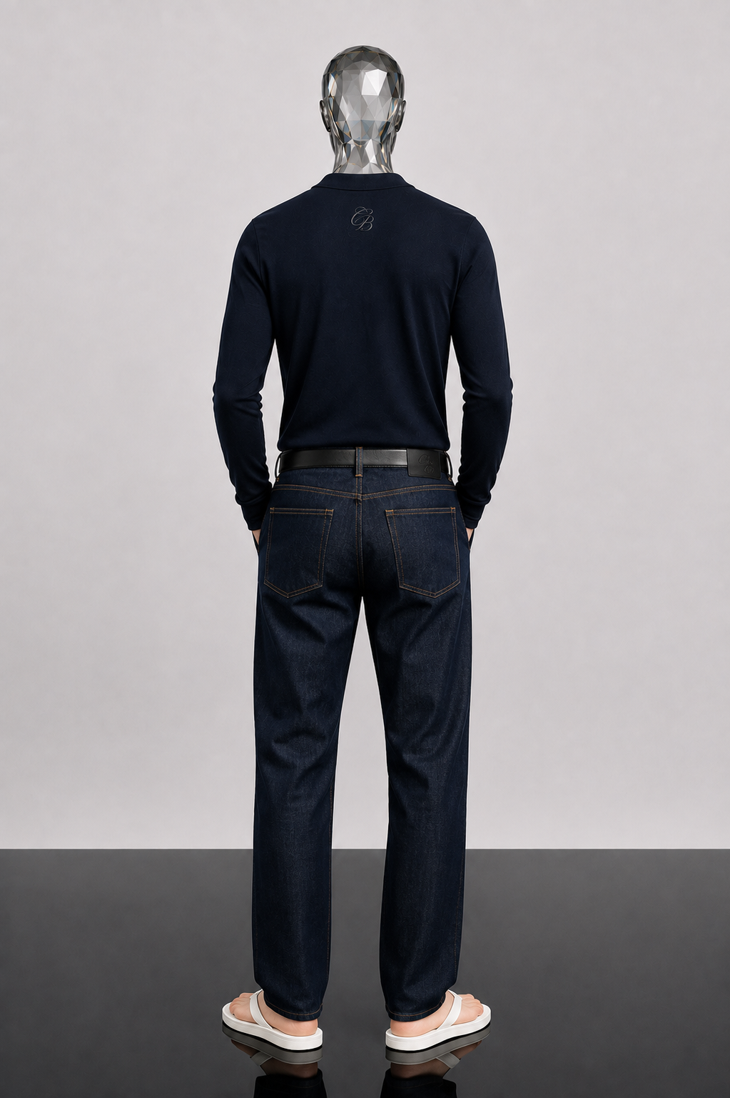 Navy Wool Henley