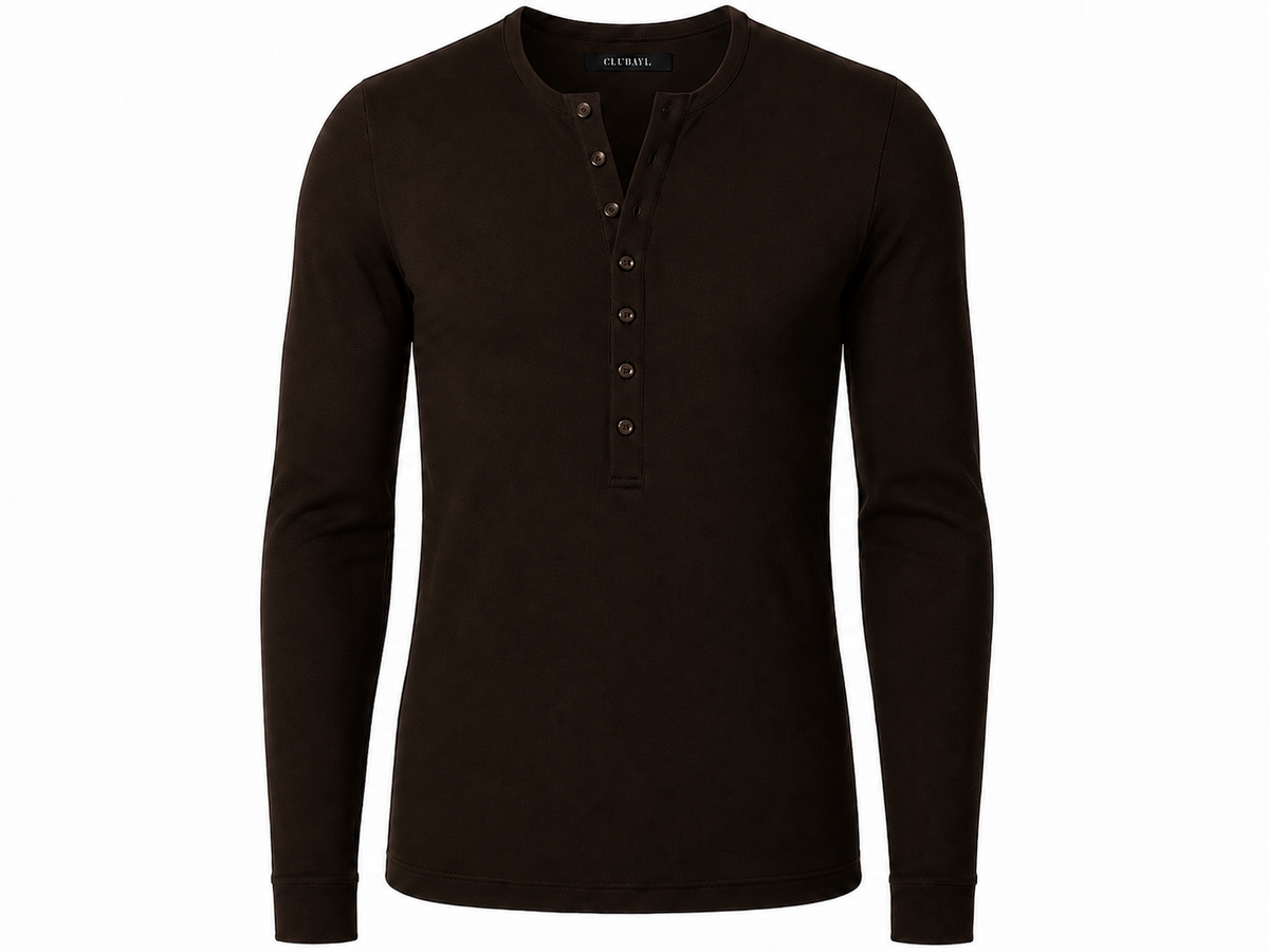 Brown Wool Henley